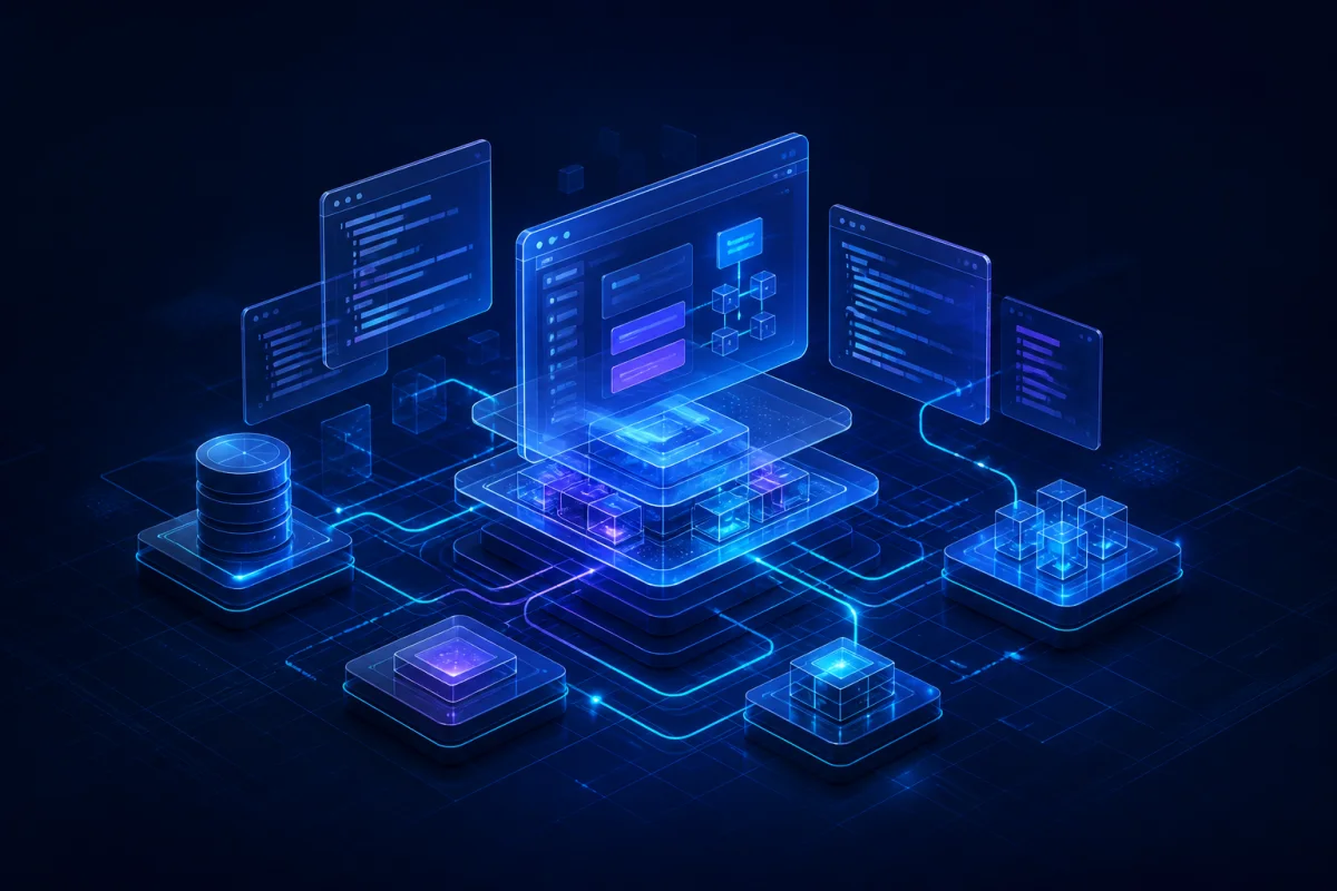 Illustration of a modular custom software architecture